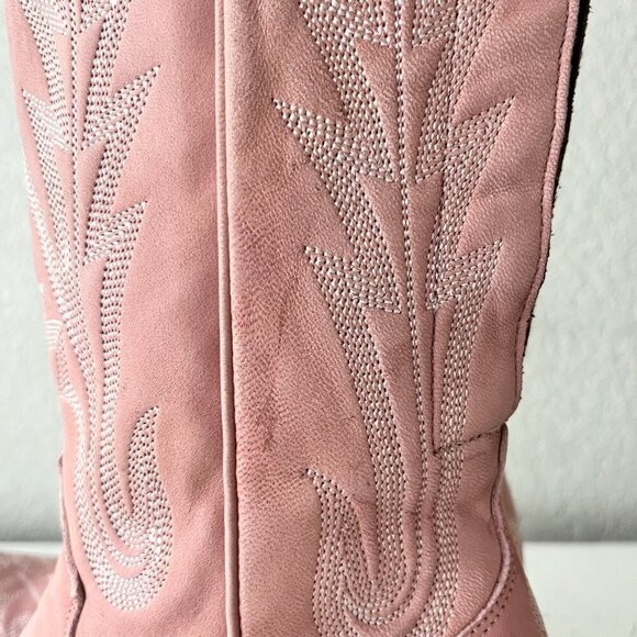 Lane LEXINGTON Over the Knee Womens Cowboy Boots 7.5 Pink Western Cowgirl Tall - Picture 5 of 16